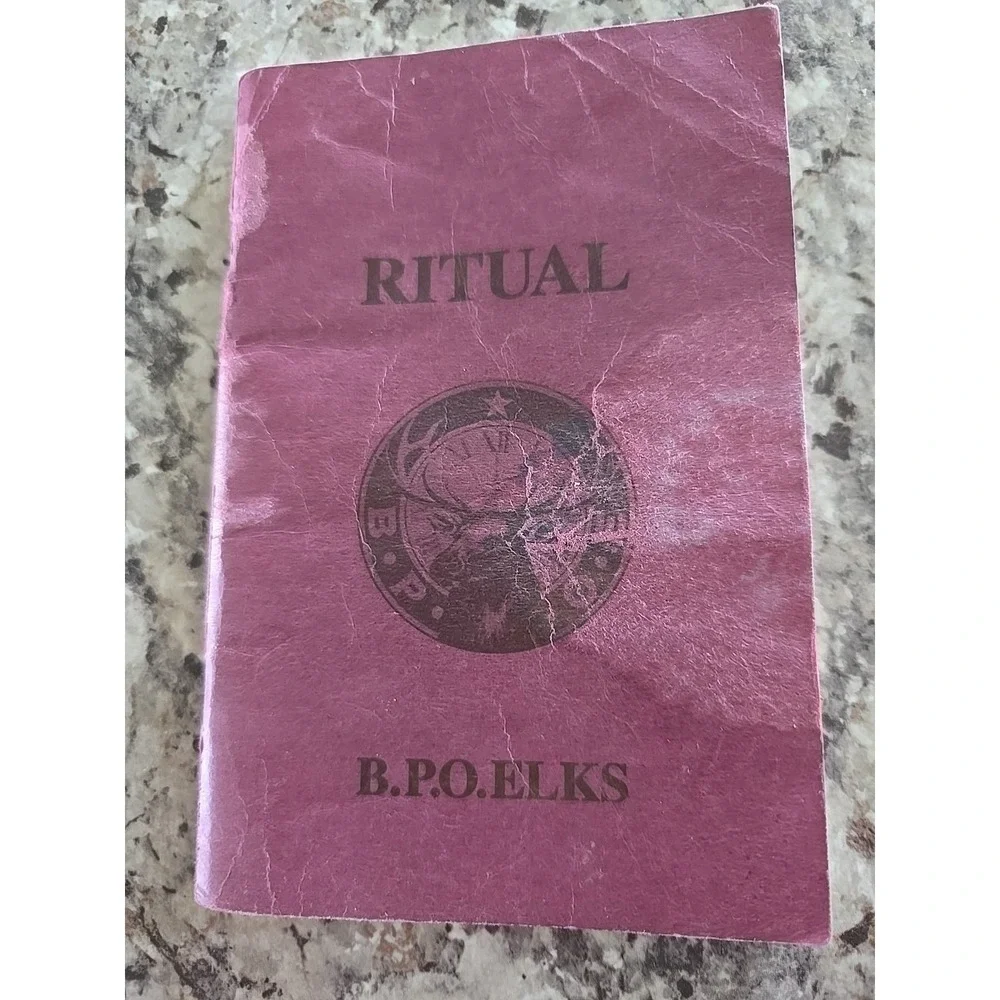 Vintage‎ 1996 BPO Elks Ritual Book / Guide 76 pages - Fraternal Club
